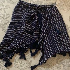 Blue Aerie wrap skirt